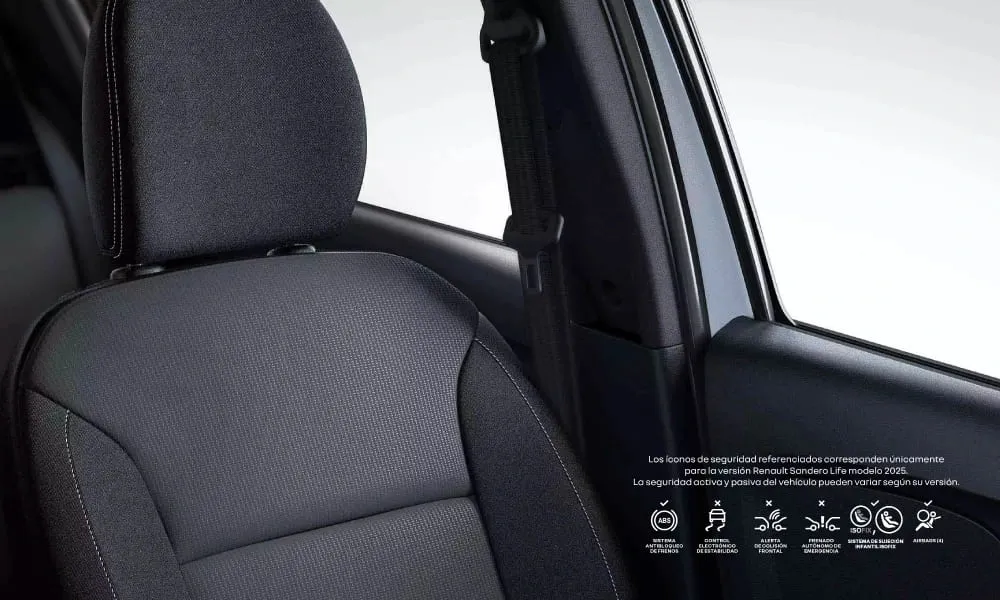 RENAULT SANDERO — silla del conductor regulable en altura